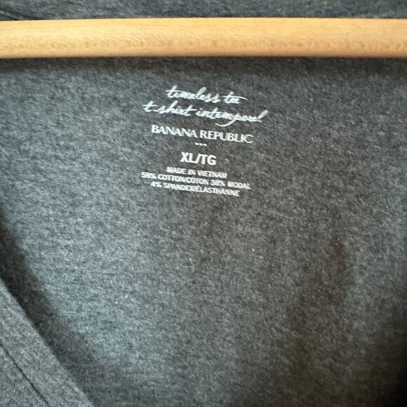 banana republic women’s timeless gray long sleeve crew neck t-shirt size xl - Picture 3 of 4